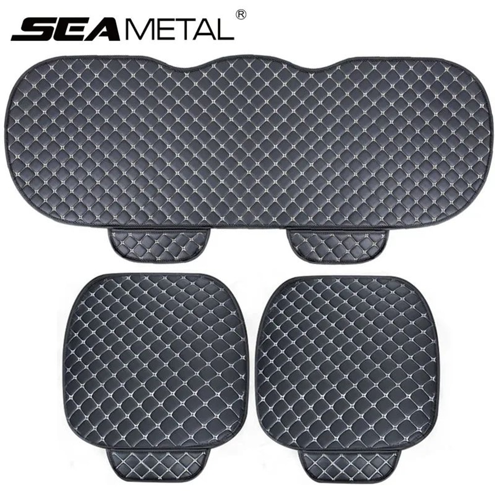 SEAMETAL Universal PU Leather Car Seat Covers 0