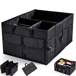 large capacity collapsible car trunk organizer