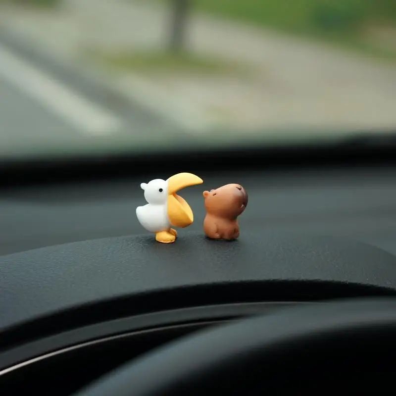 Cute Capybara Duck Car Dashboard Figurine 2
