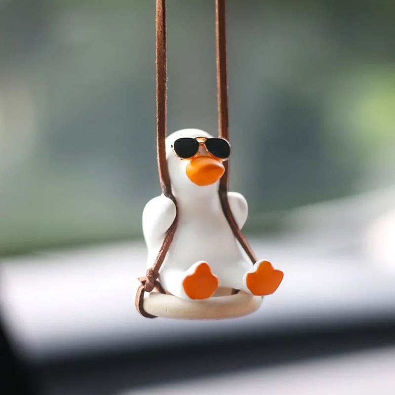 Cool Swing Duck Car Mirror Hanging Ornament 9