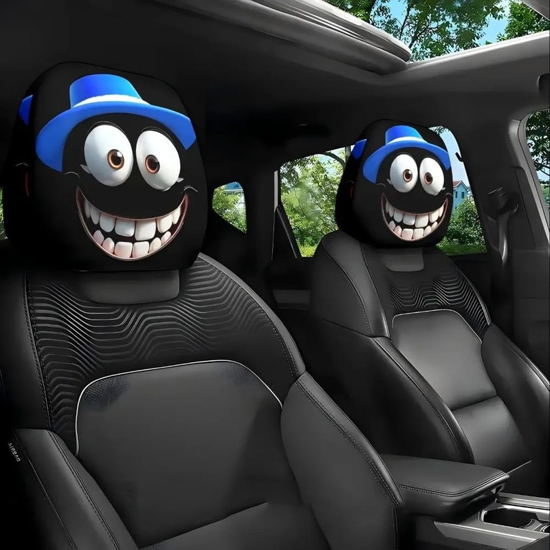 Breathable Elastic Car Seat Headrest Cover 14
