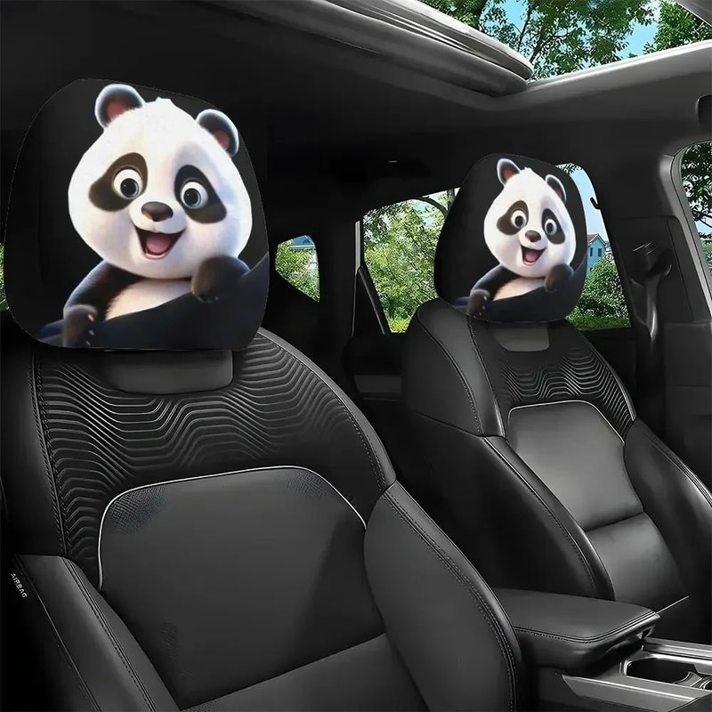 Breathable Elastic Car Seat Headrest Cover 16