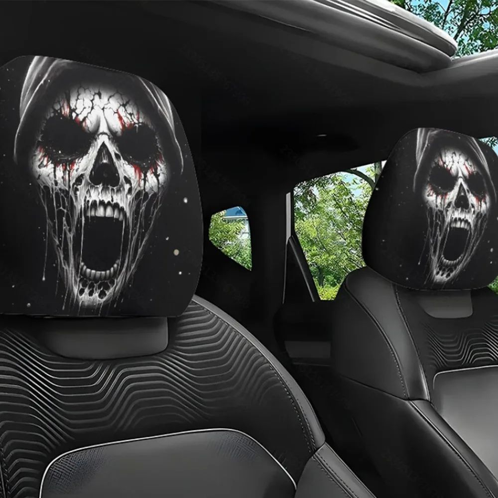 Breathable Elastic Car Seat Headrest Cover 7