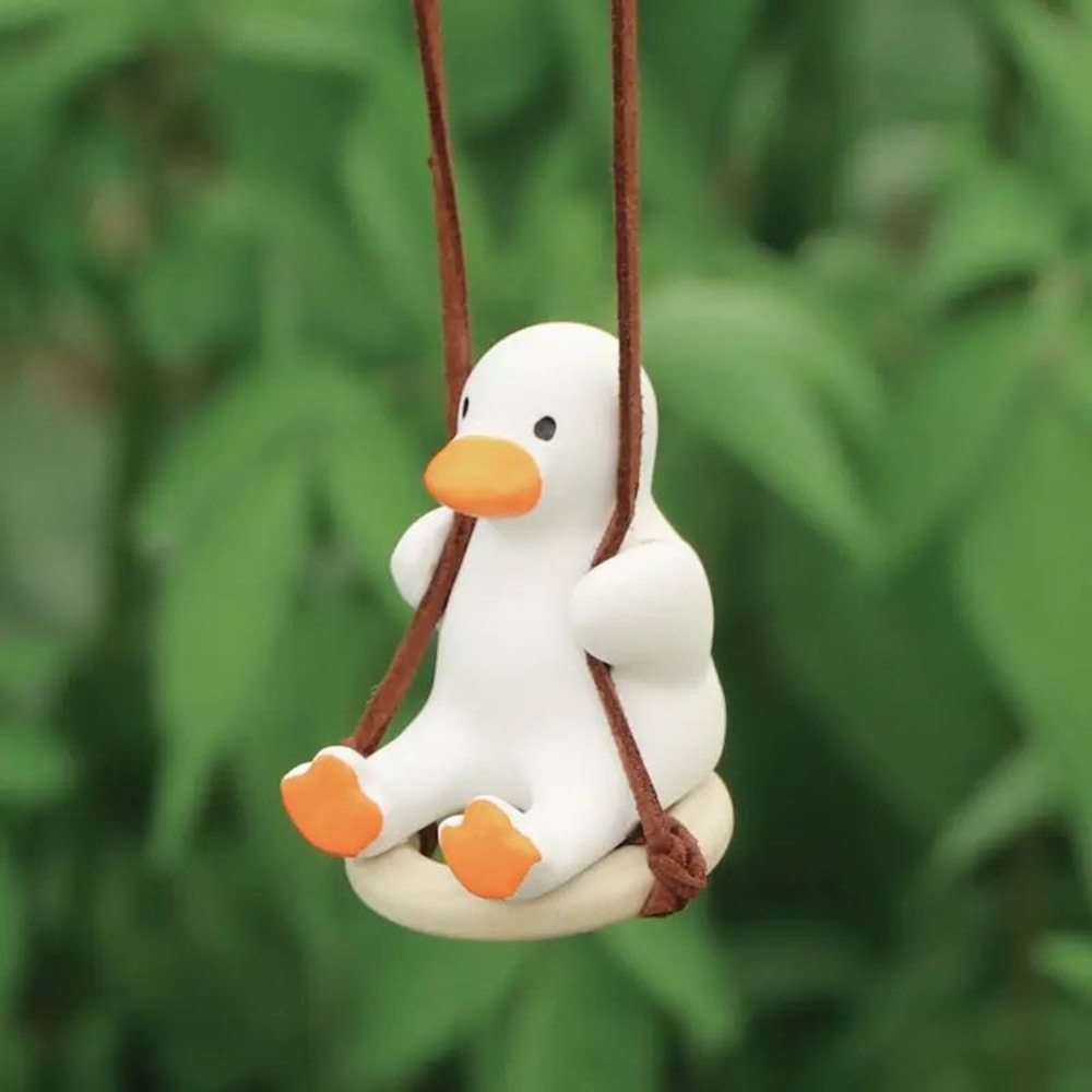 Cute Swing Duck Car Rearview Mirror Pendant 1