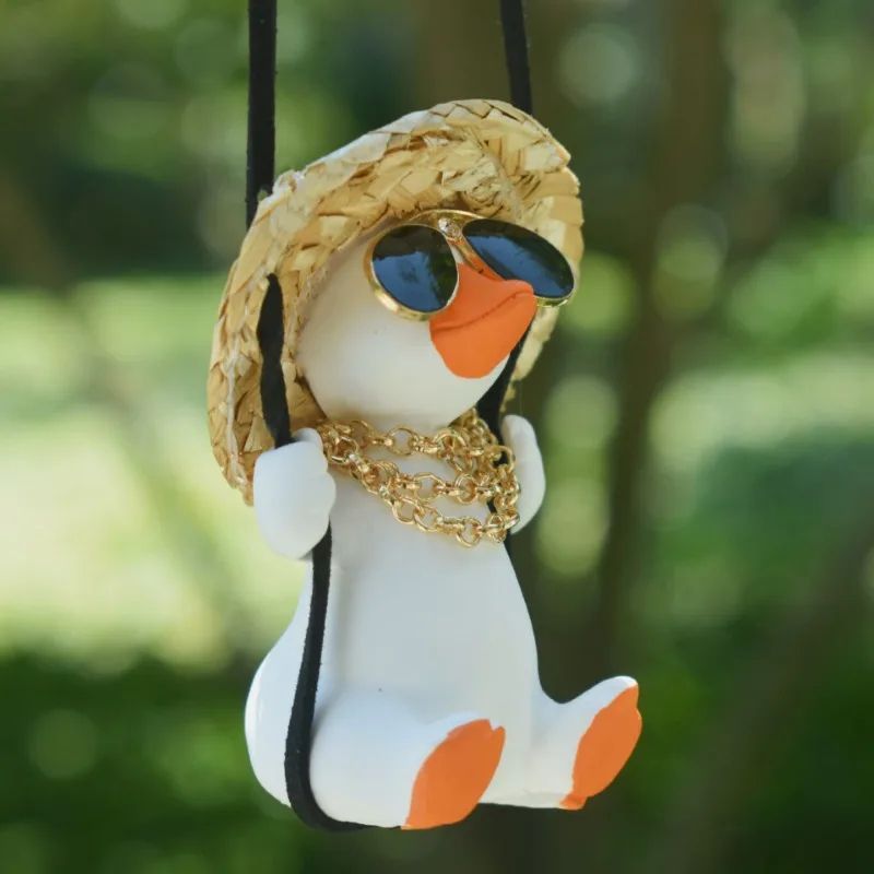 Cute Swing Duck Car Rearview Mirror Pendant 3