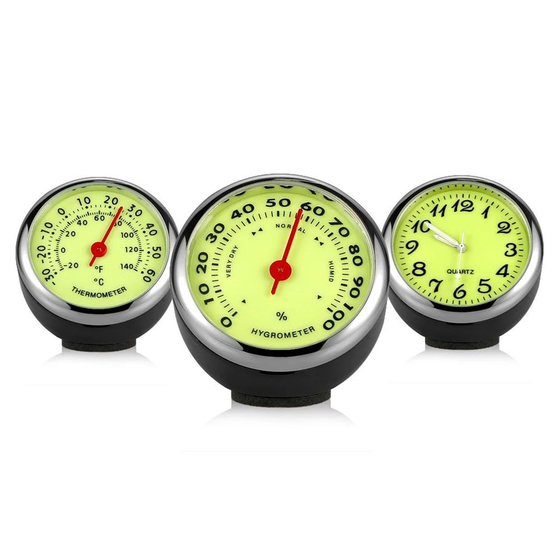 Luminous Car Clock Thermometer Hygrometer 3