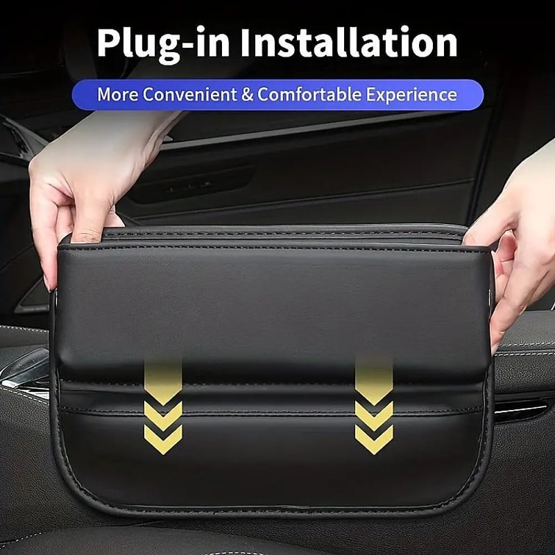 PU Leather Car Seat Gap Organizer Storage Box 4