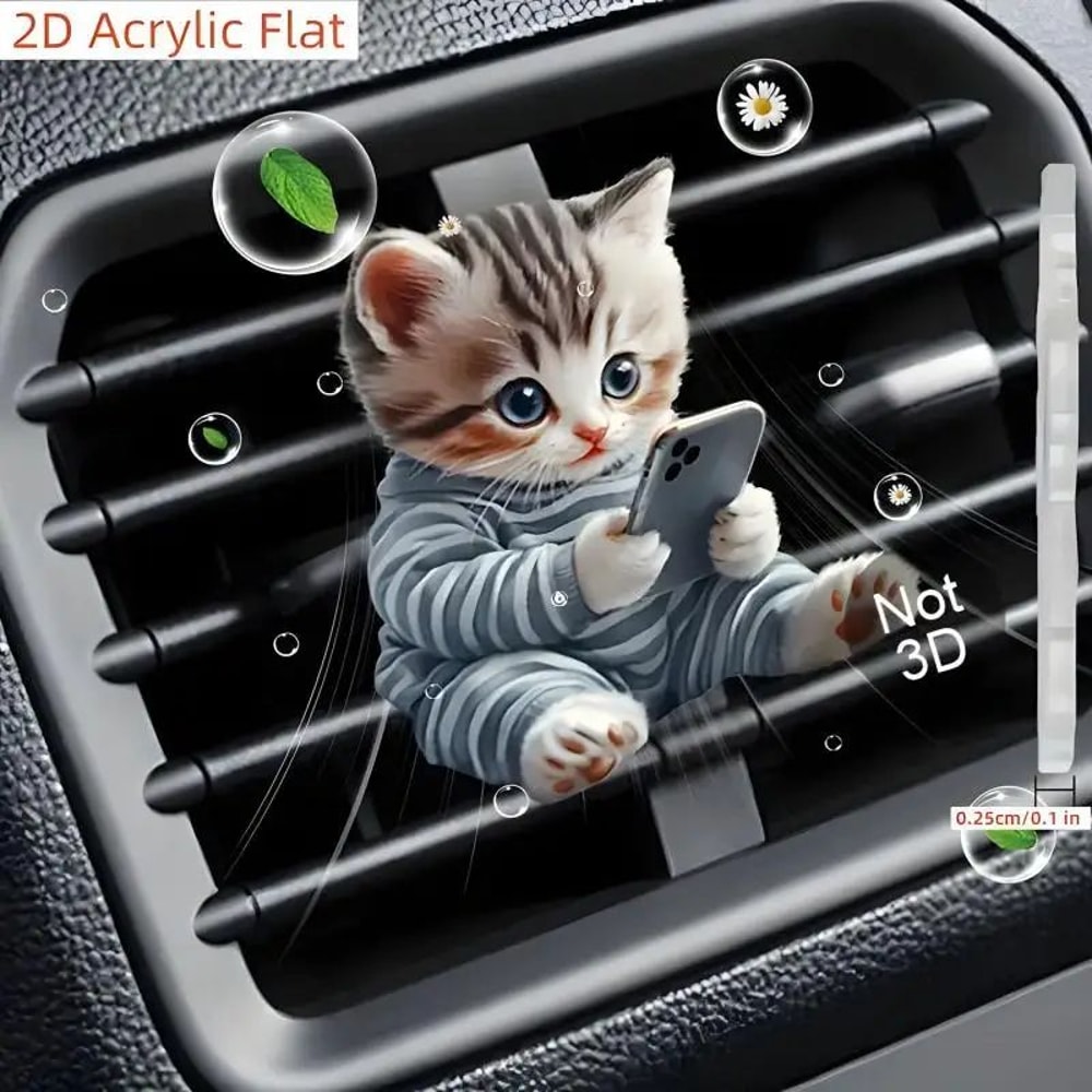 2D Car Vent Perfume Air Freshener Clip 6