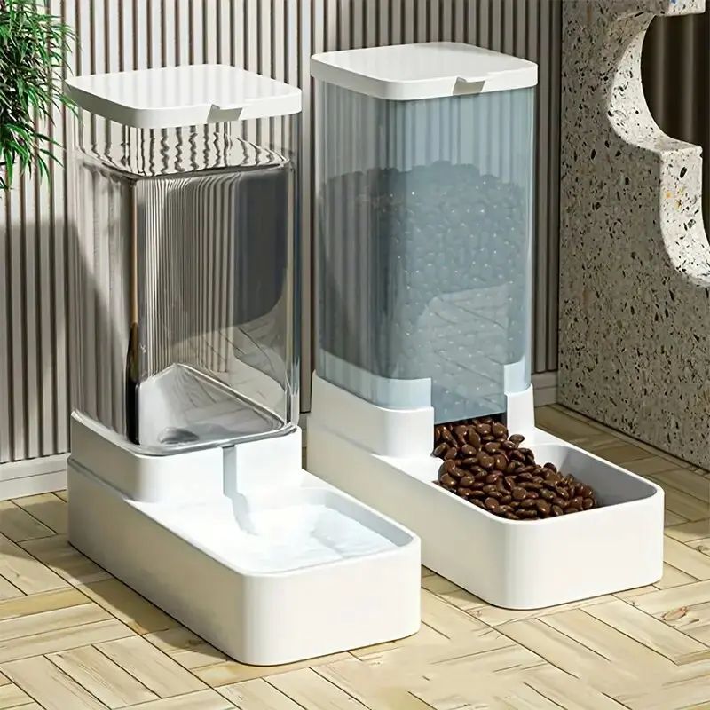 Automatic Gravity Dog Feeder And Water Dispenser Set 6