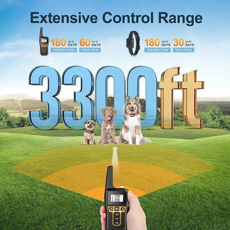 Waterproof Rechargeable Dog Training Collar With Remote 4