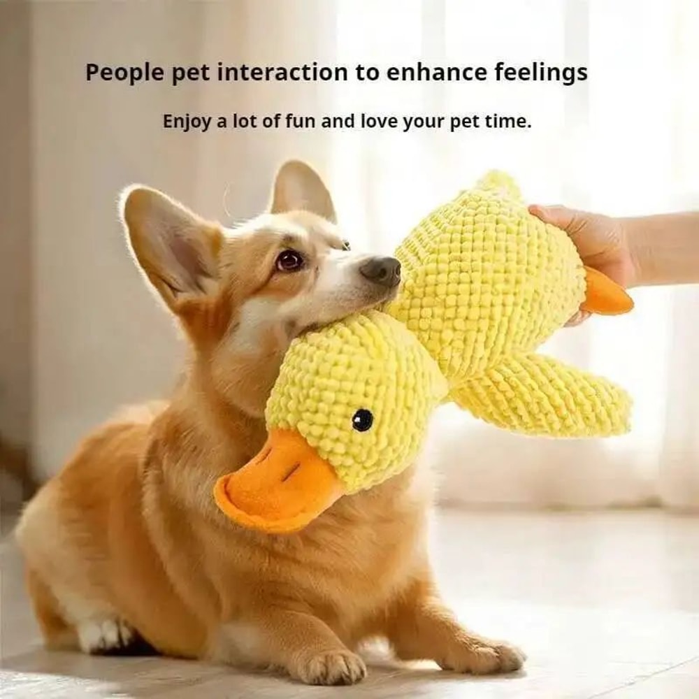 Calming Duck Plush Squeaky Dog Toy 2
