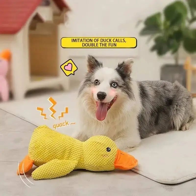 Calming Duck Plush Squeaky Dog Toy 3
