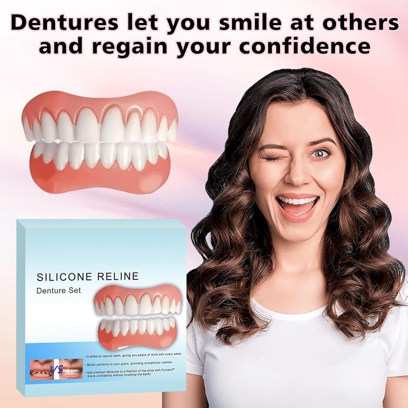 Silicone Denture Reline Kit Soft Upper And Lower Teeth Set 13