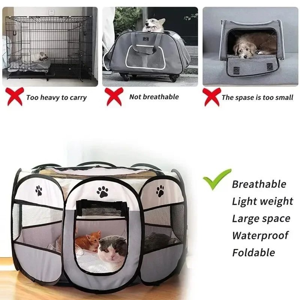 Portable Foldable Pet Playpen Tent For Dogs And Cats 7