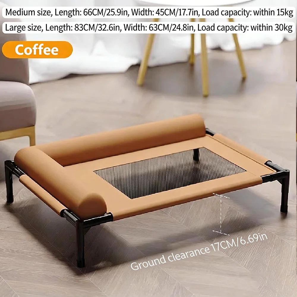 Raised Breathable Mesh Pet Bed With Removable Pillow 9