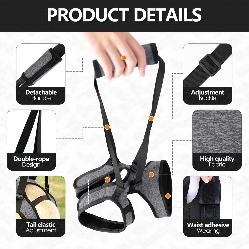 Adjustable Dog Lift Harness For Hind Leg Support 2