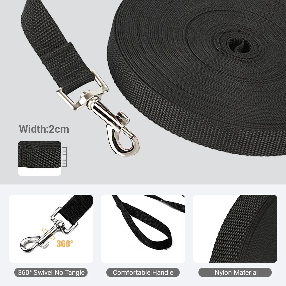 Heavy Duty Nylon Long Dog Training Leash 3