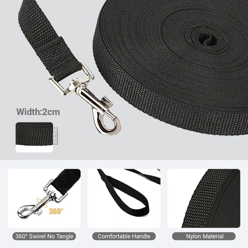 Heavy Duty Nylon Long Dog Training Leash 3