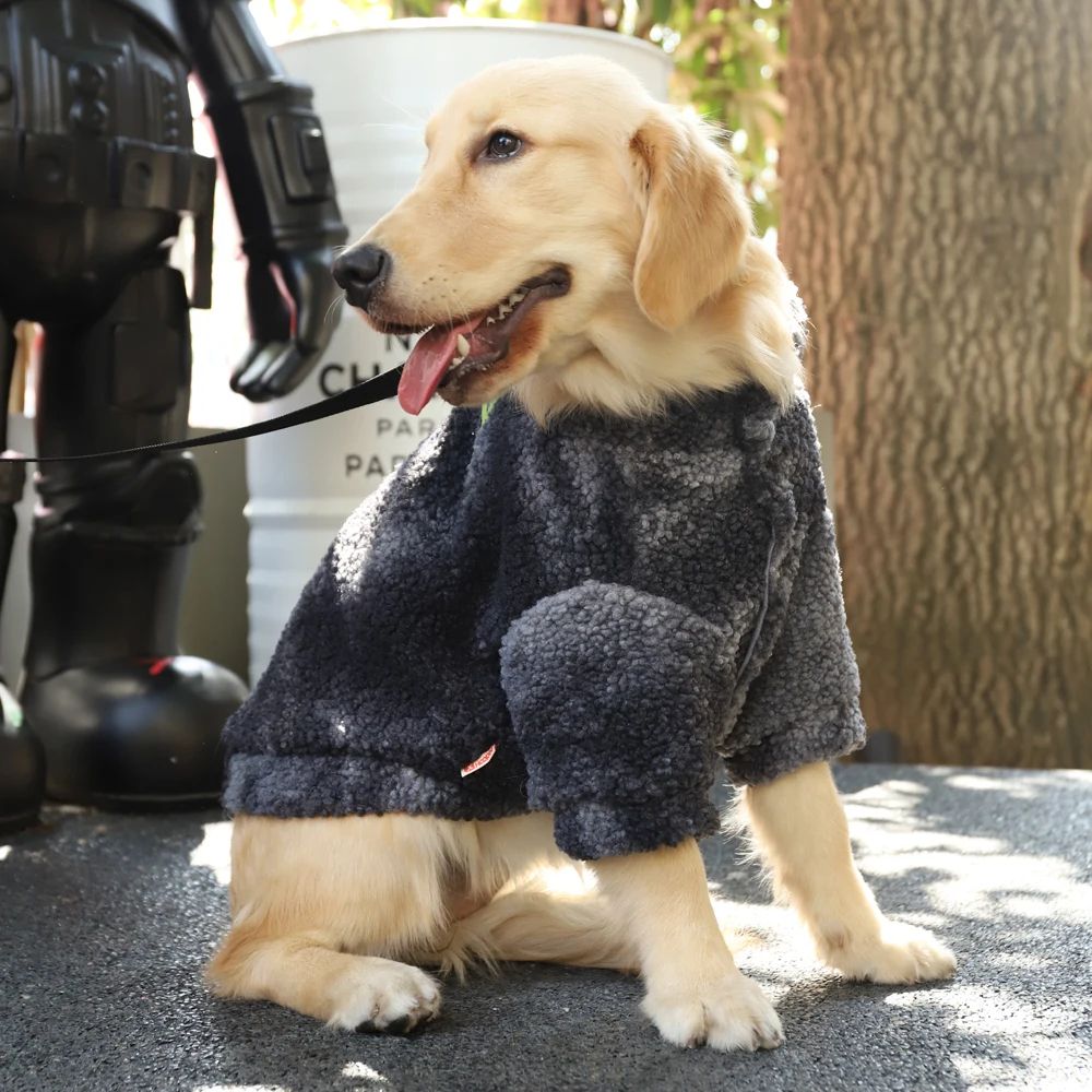 Warm Lamb Wool Winter Jacket For Large Dogs 4