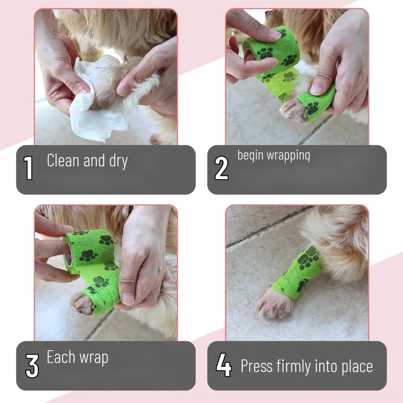 Self Adhesive Dog Leg Wrap Bandages For Paw Protection 4