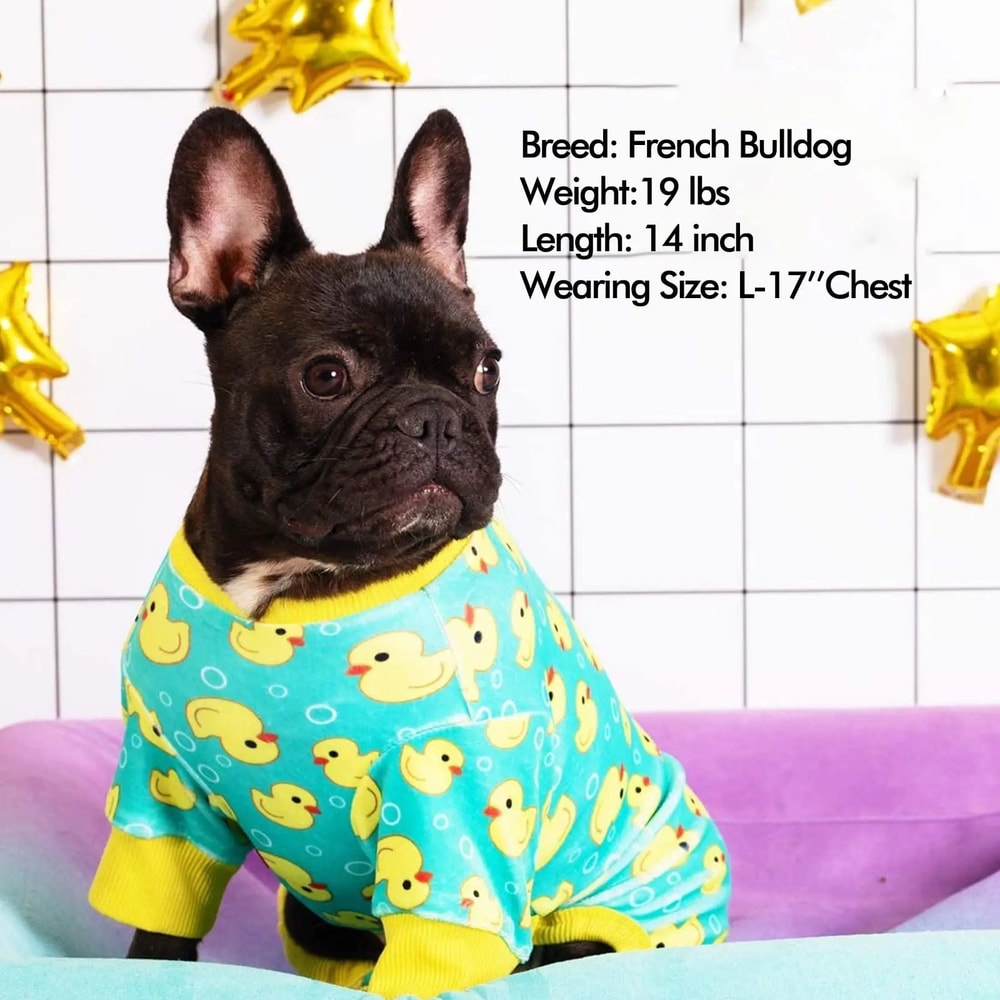 Yellow Duck Soft Pajamas For Small Dogs And Cats 7