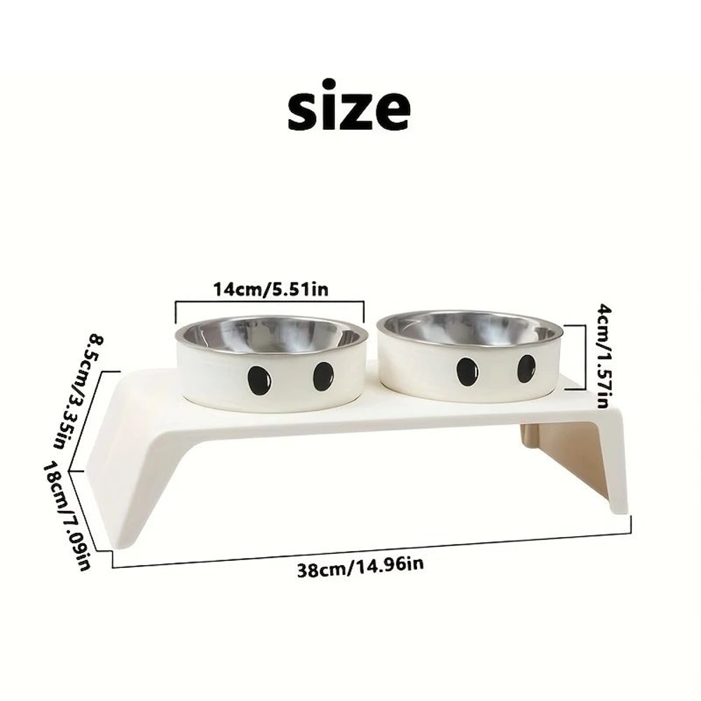 Elevated Double Stainless Steel Dog And Cat Feeding Bowls 1
