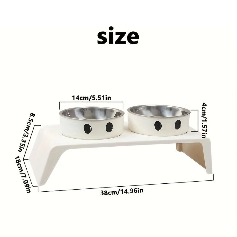 Elevated Double Stainless Steel Dog And Cat Feeding Bowls 1