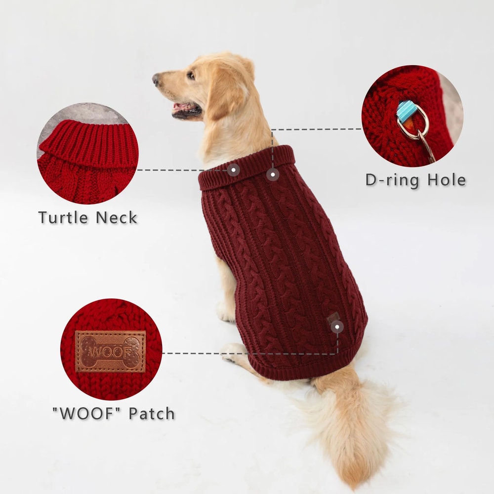 Cozy Knitted Winter Sweater For Dogs 5