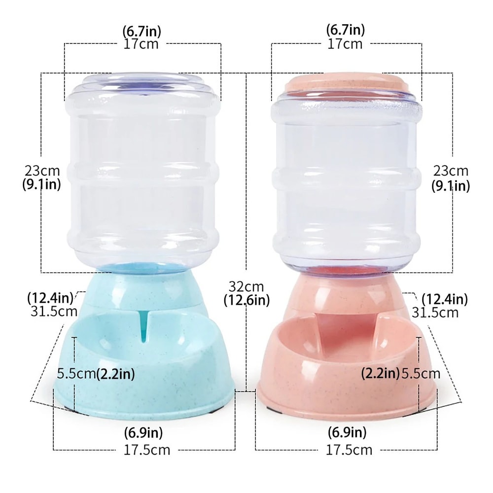 Automatic Gravity Pet Feeder And Water Dispenser Set 4