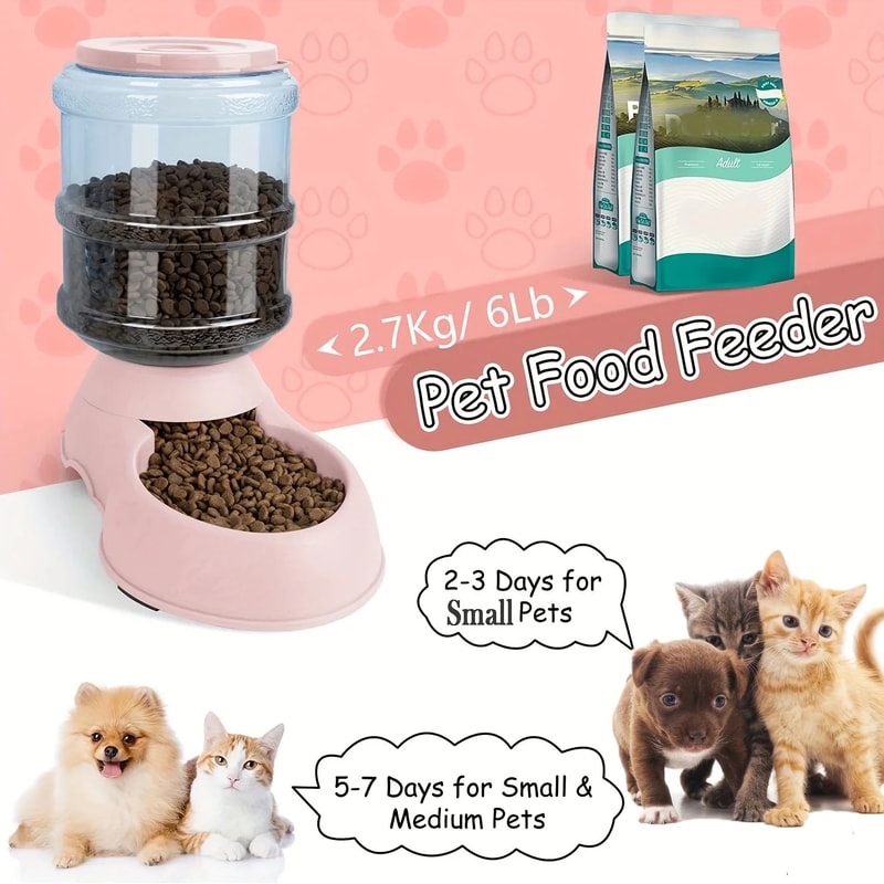 Automatic Gravity Pet Feeder And Water Dispenser Set 5