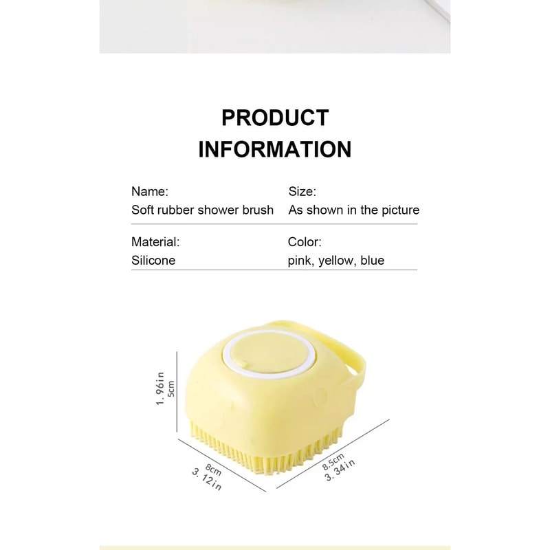Soft Silicone Pet Bath Massage And Foaming Brush 9