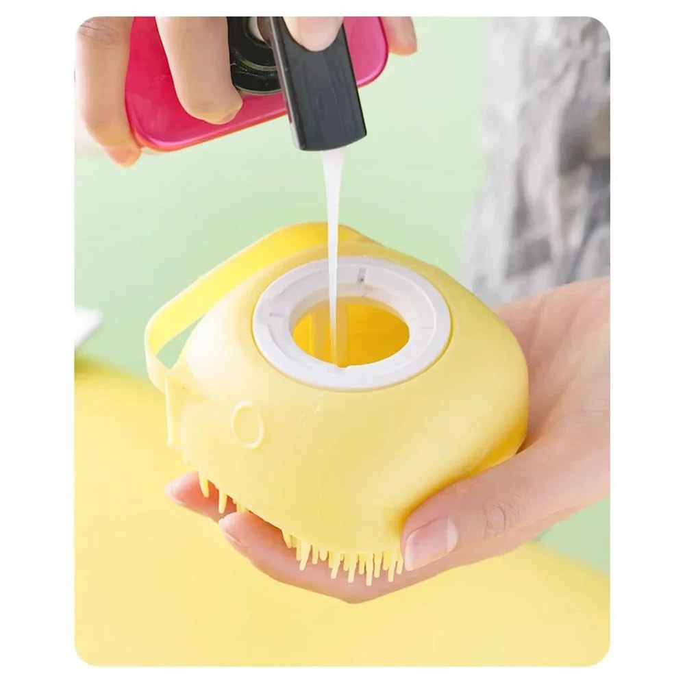 Soft Silicone Pet Bath Massage And Foaming Brush 10