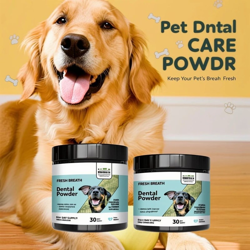 Mint Herbal Pet Teeth Powder For Dogs And Cats 0