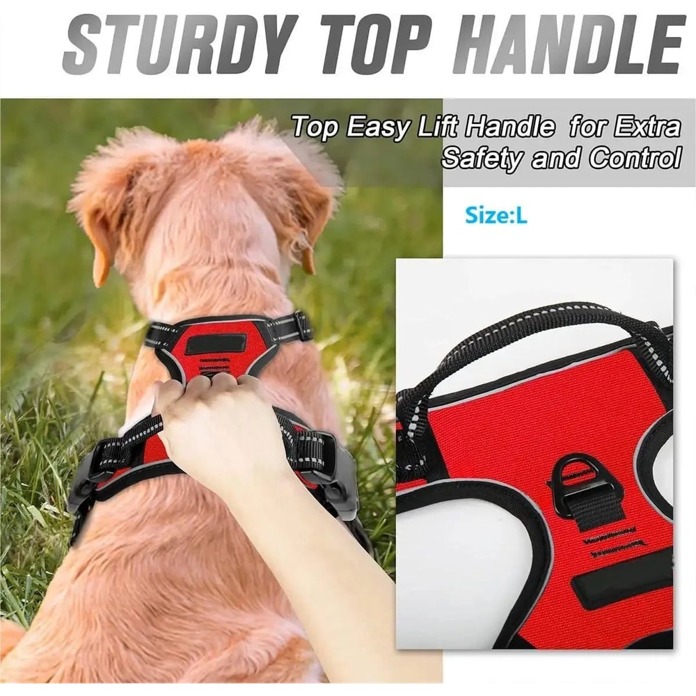 Leather Dog Harness Collar And Leash Set 3