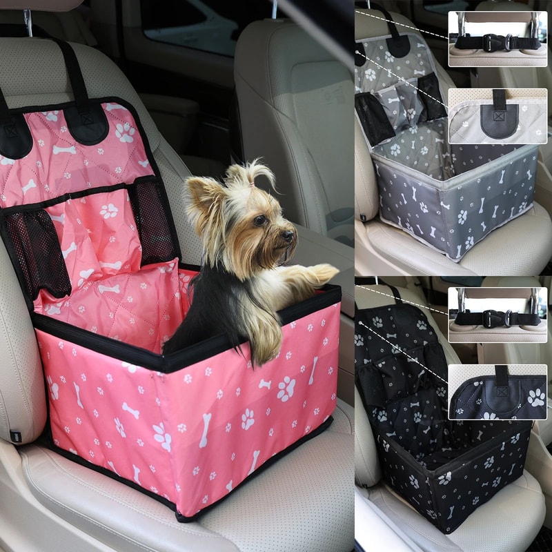 Portable Dog Car Seat Cover With Storage 0