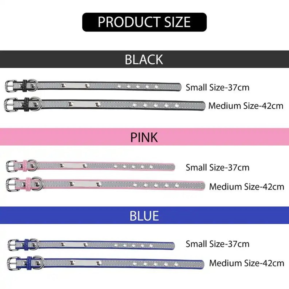 Personalized PU Leather Engraved Dog Collar 2