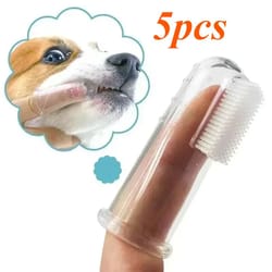 5 piece soft pet finger toothbrush set