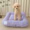 Soft Breathable Plaid Dog Bed Cushion 0