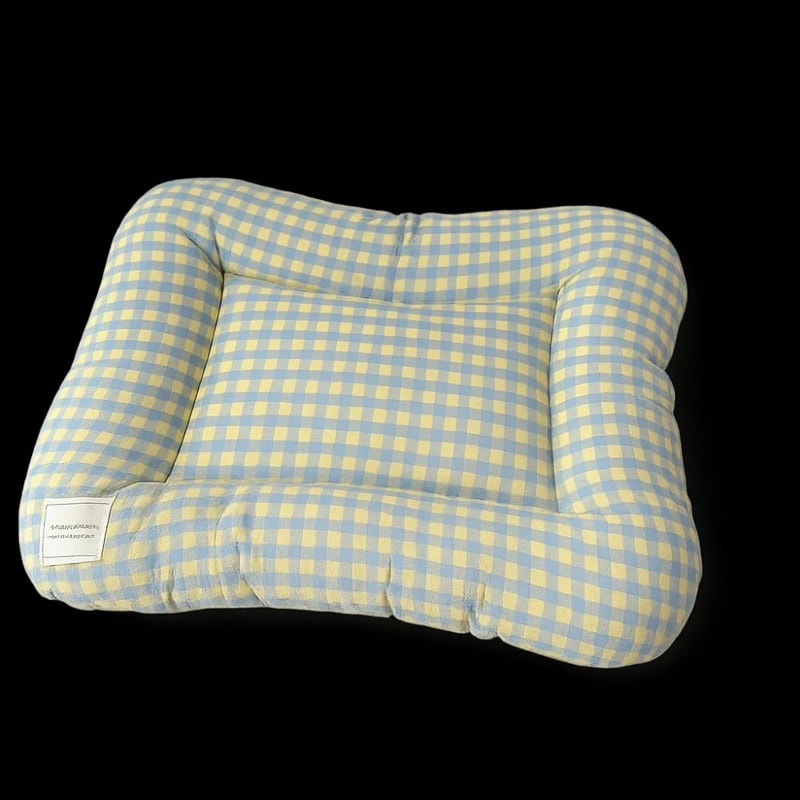 Soft Breathable Plaid Dog Bed Cushion 5