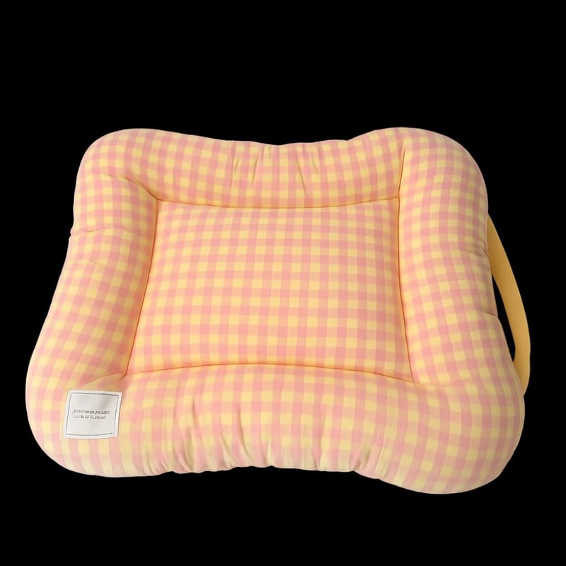 Soft Breathable Plaid Dog Bed Cushion 7
