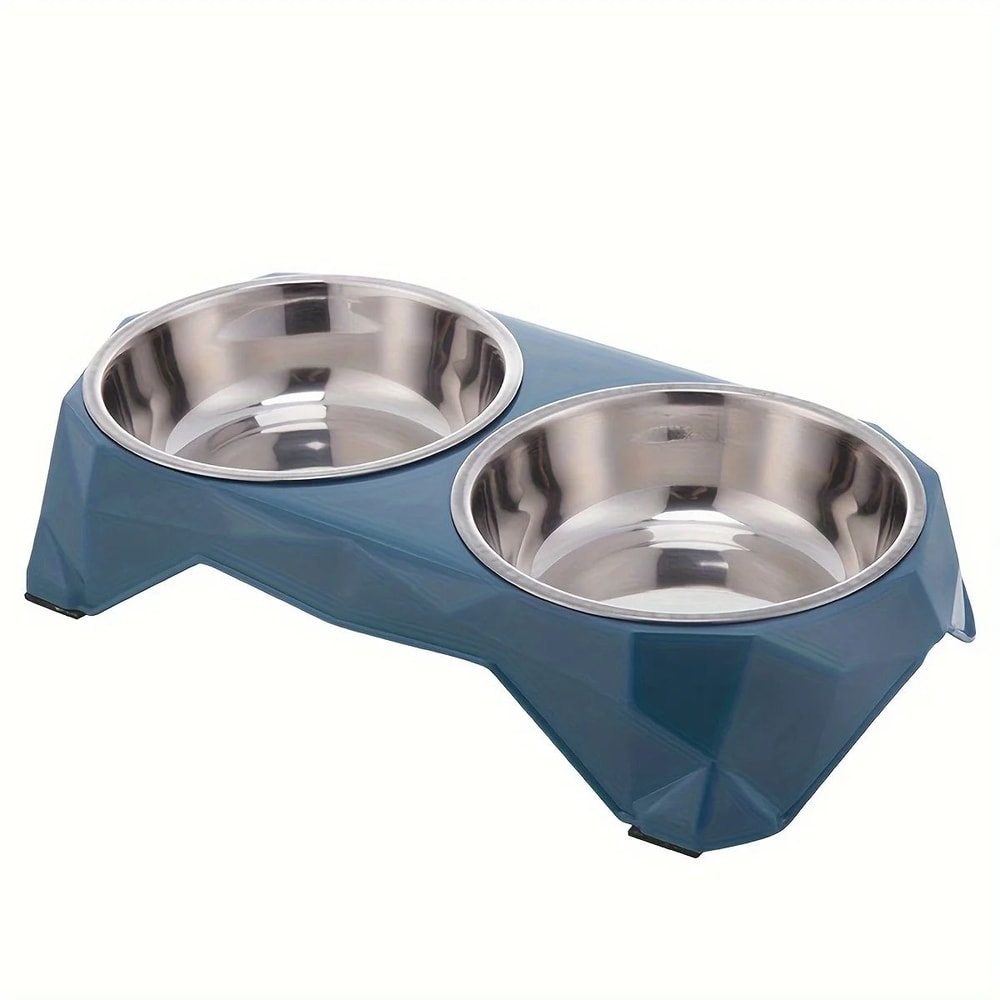 Stainless Steel Double Pet Food Bowl Set 7