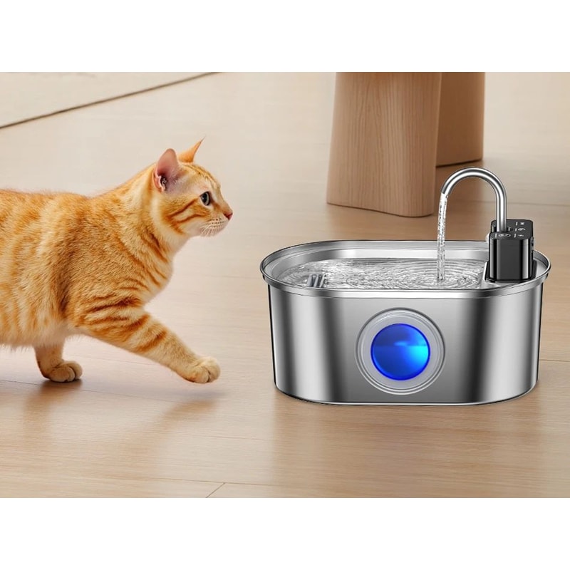 ROJECO Smart Stainless Steel Pet Water Fountain 6