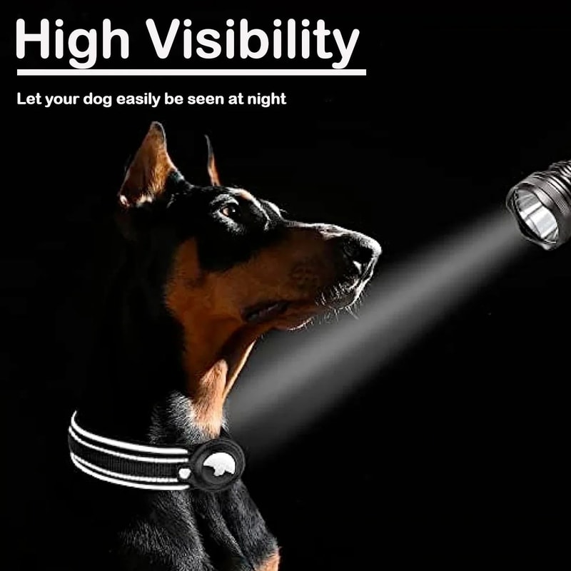 Reflective Waterproof Airtag Pet Collar 4