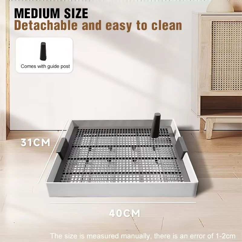 Flat Dog Potty Tray With Pee Pad Holder 6