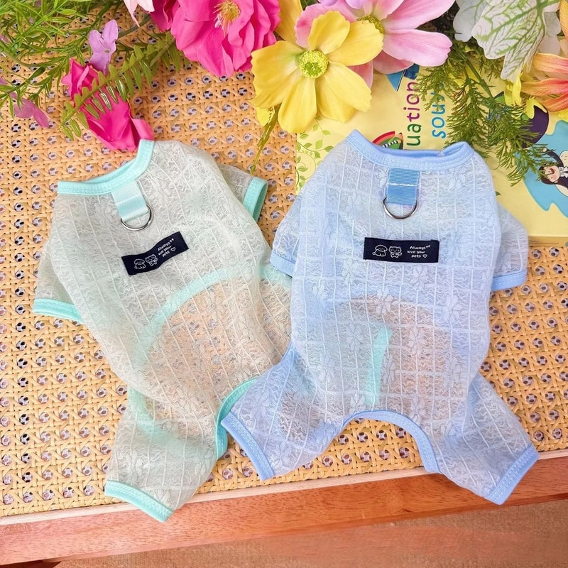 Summer Cooling Mesh Jumpsuit For Small Dogs 0