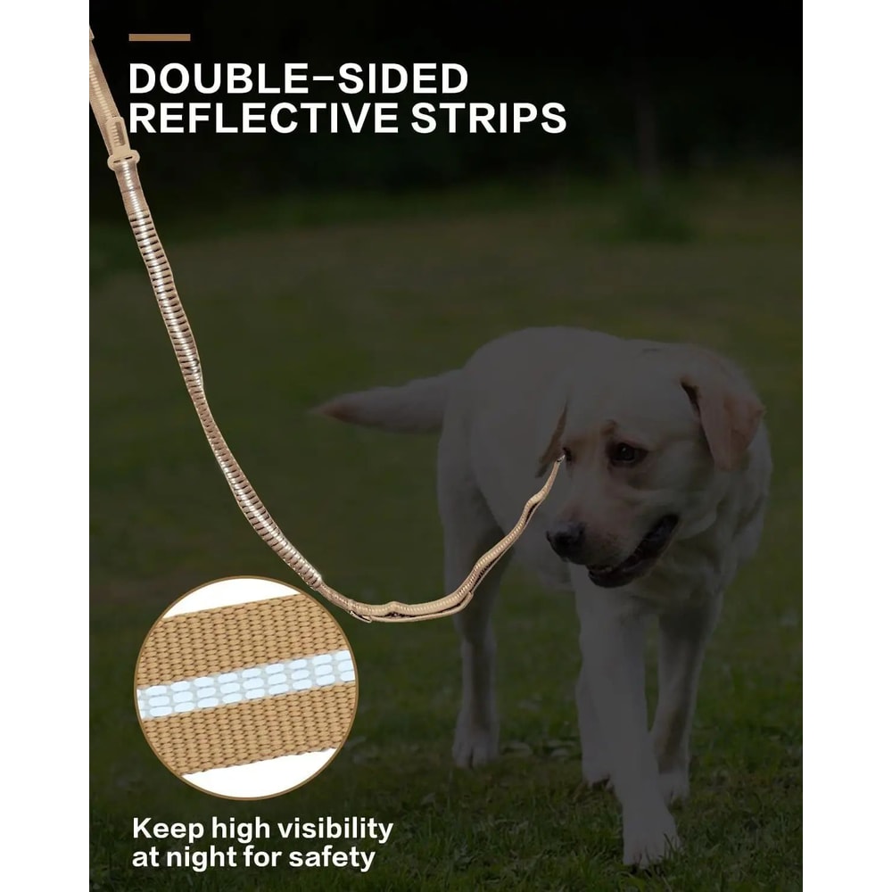 Heavy Duty Reflective Bungee Dog Leash With Seatbelt 8