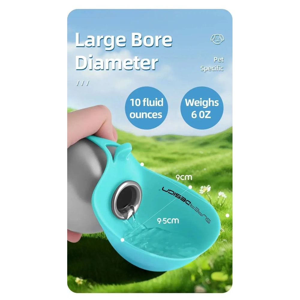 Portable Stainless Steel Dog Water Bottle With Foldable Cup 12
