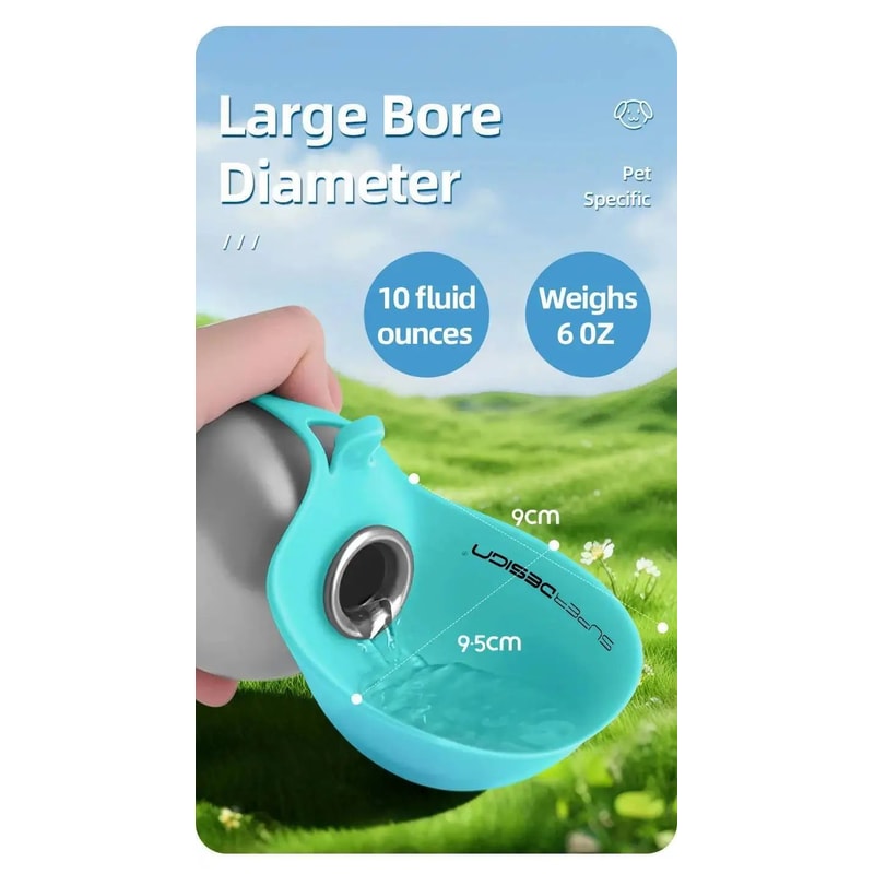 Portable Stainless Steel Dog Water Bottle With Foldable Cup 12