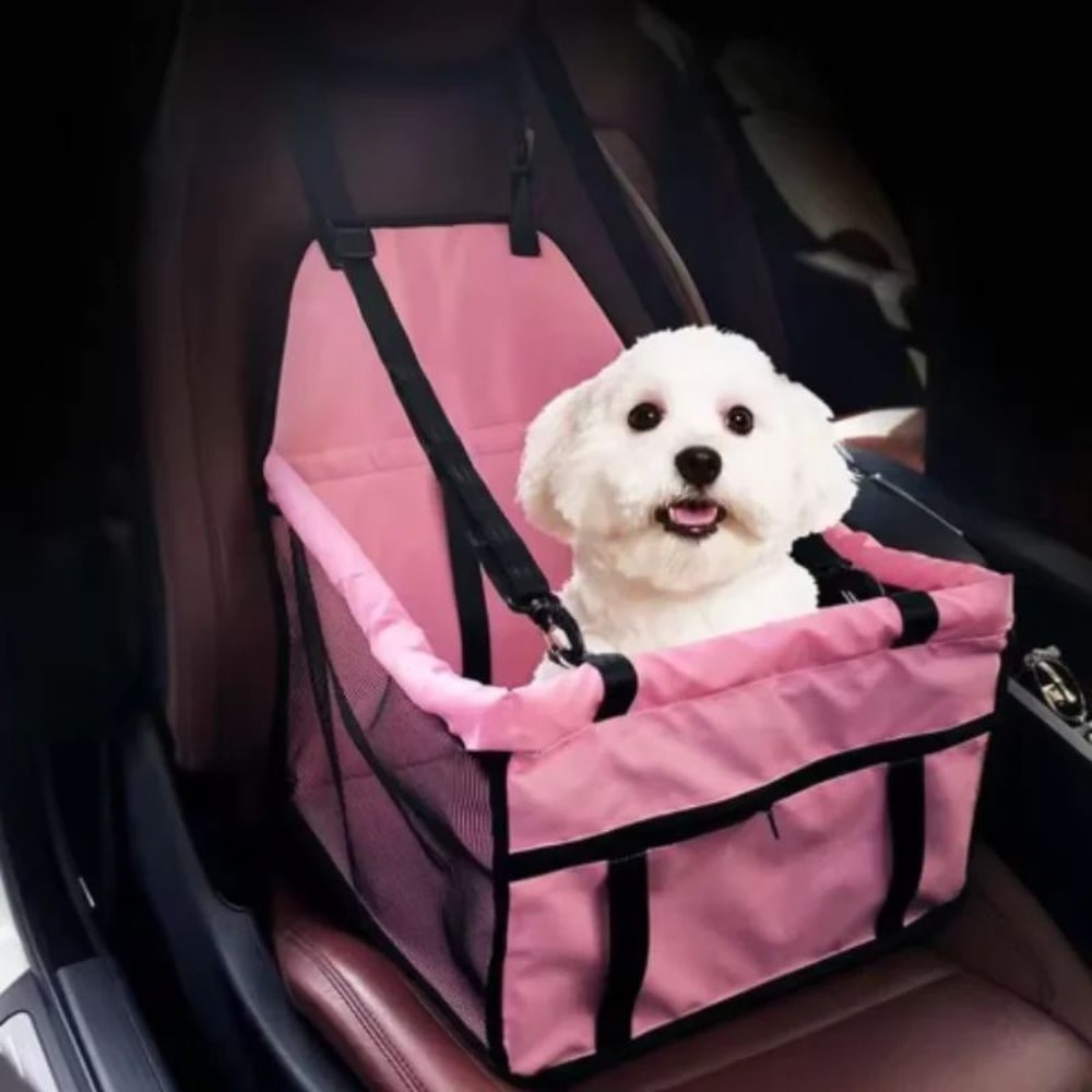 Foldable Dog Car Seat Hammock With Safety Harness 2