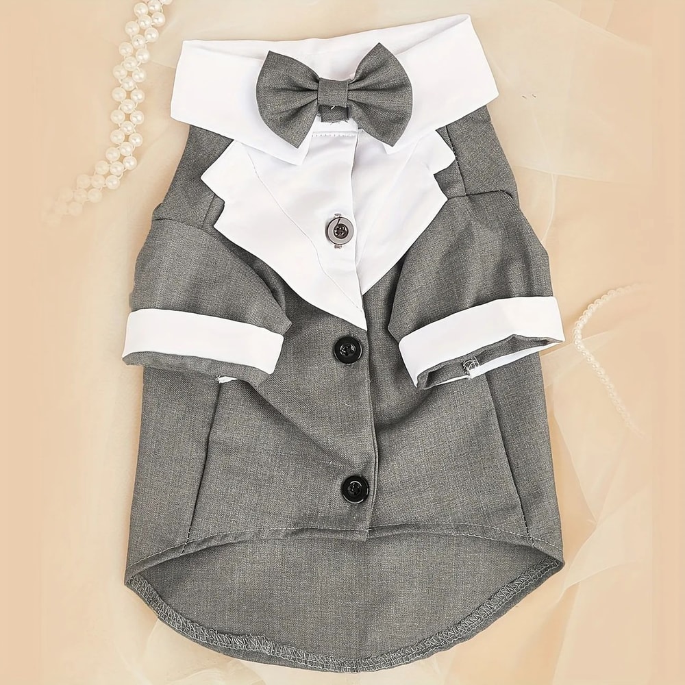 Formal Pet Wedding Suit With Bow Tie 5